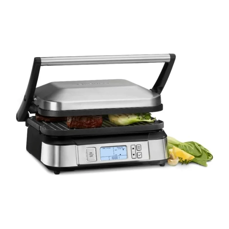 Cuisinart Parrilla Eléctrica Acero Inoxidable, GR-6SNAS