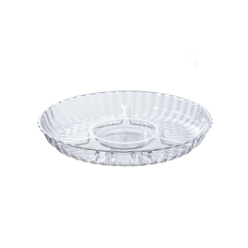 PLASTİK SERVİS TABAĞI CNR77 | Ø28 CM – 4 BÖLMELİ ALTIN