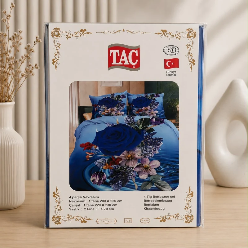 TAÇ 4 Parça Nevresim Takımı | Mavi