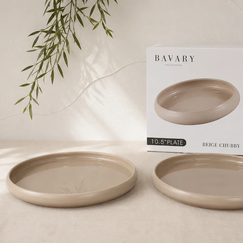 Bavary Beige Chubby Yemek Tabağı