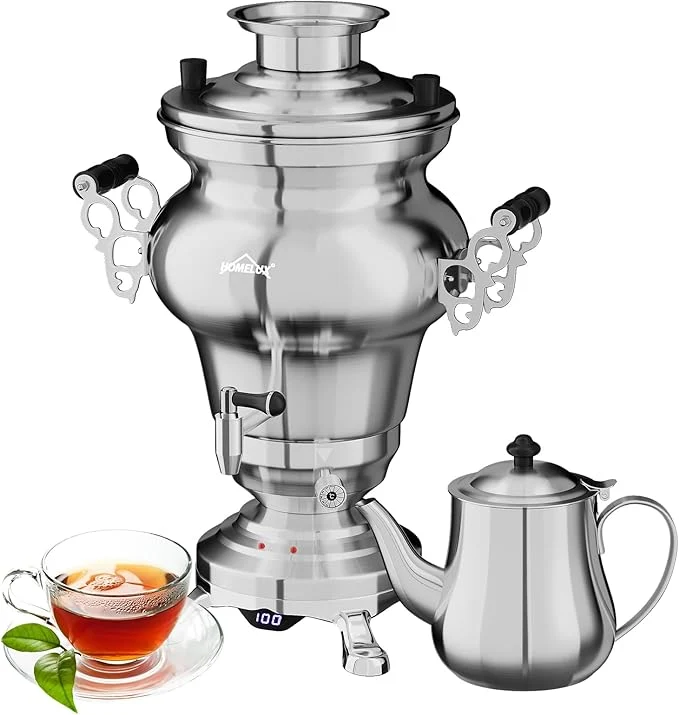 Homelux 5L Elektrikli Semaver – Paslanmaz Çelik Çay Makinesi