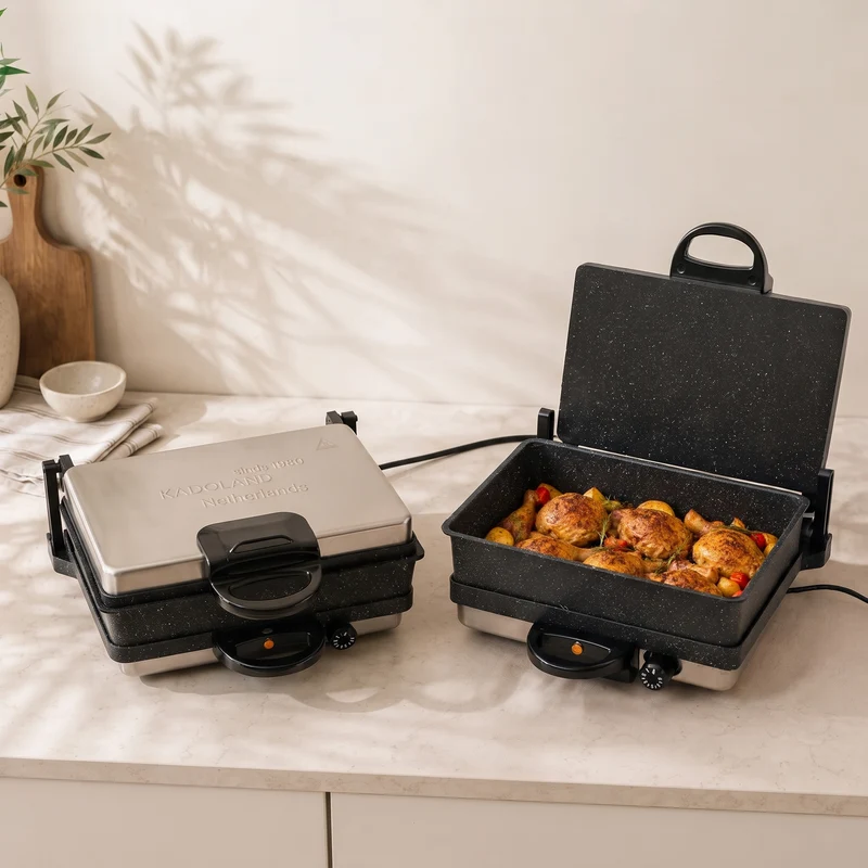 Kadoland 2x Lahmacun Ve Bazlama Multigrill - Tava DAHiL