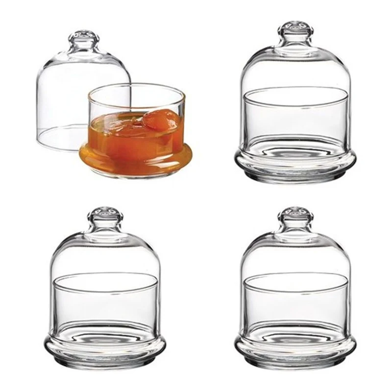 Paşabahçe Cam Kapaklı Reçellik, Kahvaltılık, Tereyağlık, Ballık | 4 lu Set/ 96966