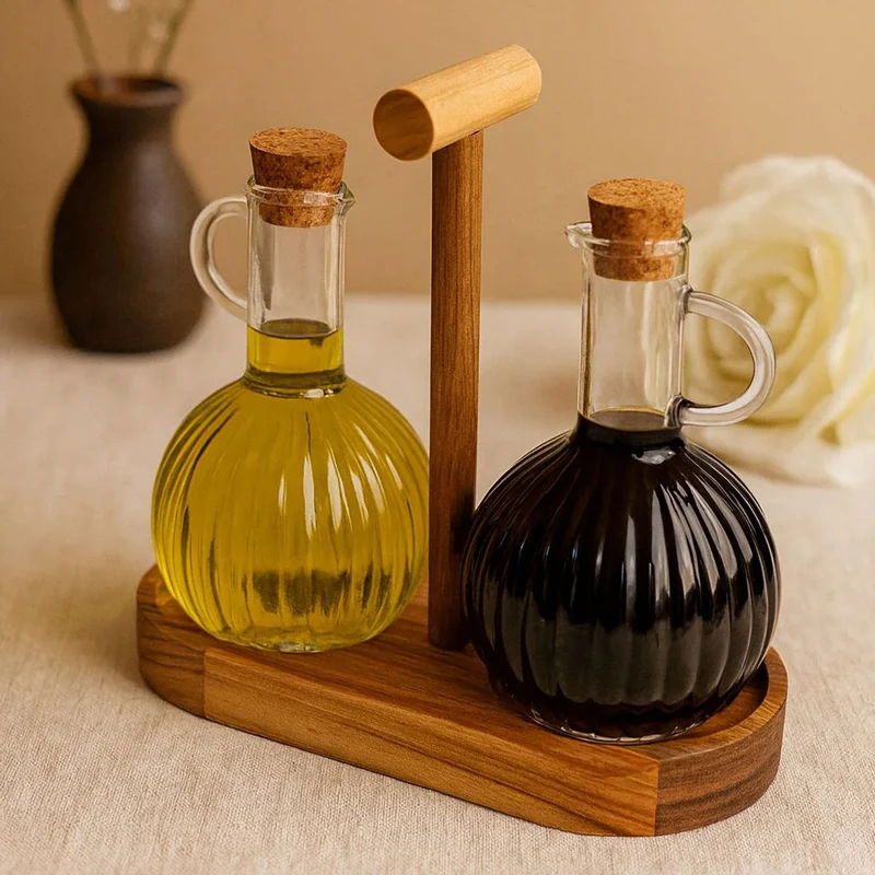 Twins Standlı Yağdanlık Seti | 2*300 ml