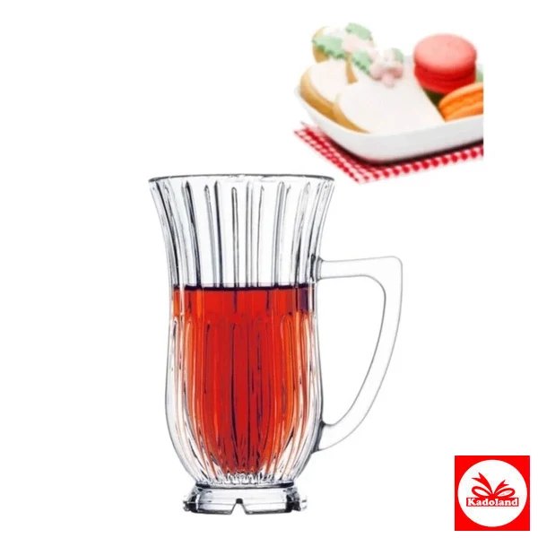 Paşabahçe Reyhan Şerbeti Bardağı | Theeglas met Handvat | 2 adet