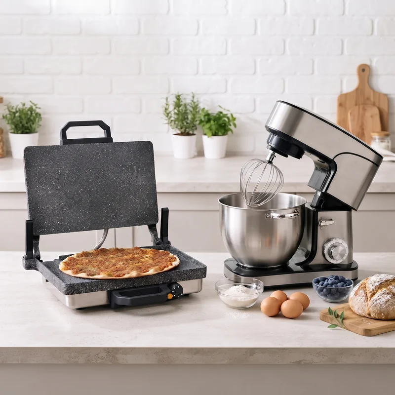 Kadoland Super Set - 12 Liter Keukenmixer + Kadoland Lahmacun Ve Bazlama Multigrill
