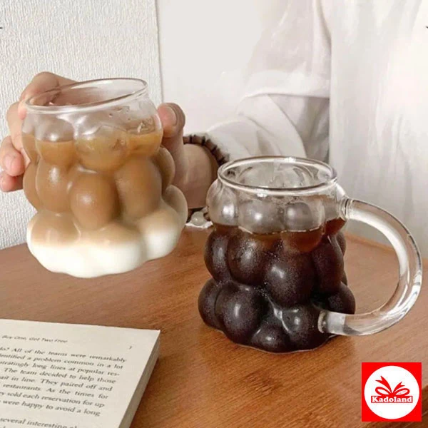Mulex Üzüm Salkımlı Cam Bardak Kulplu | Druivenvorm Cam | 2 li Set