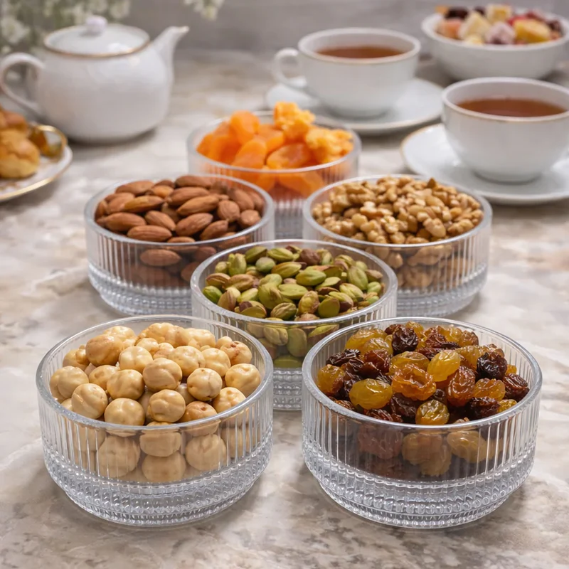 Bavary Snack Set with foot Small Kase - 200 ml - 6 Parça. Set