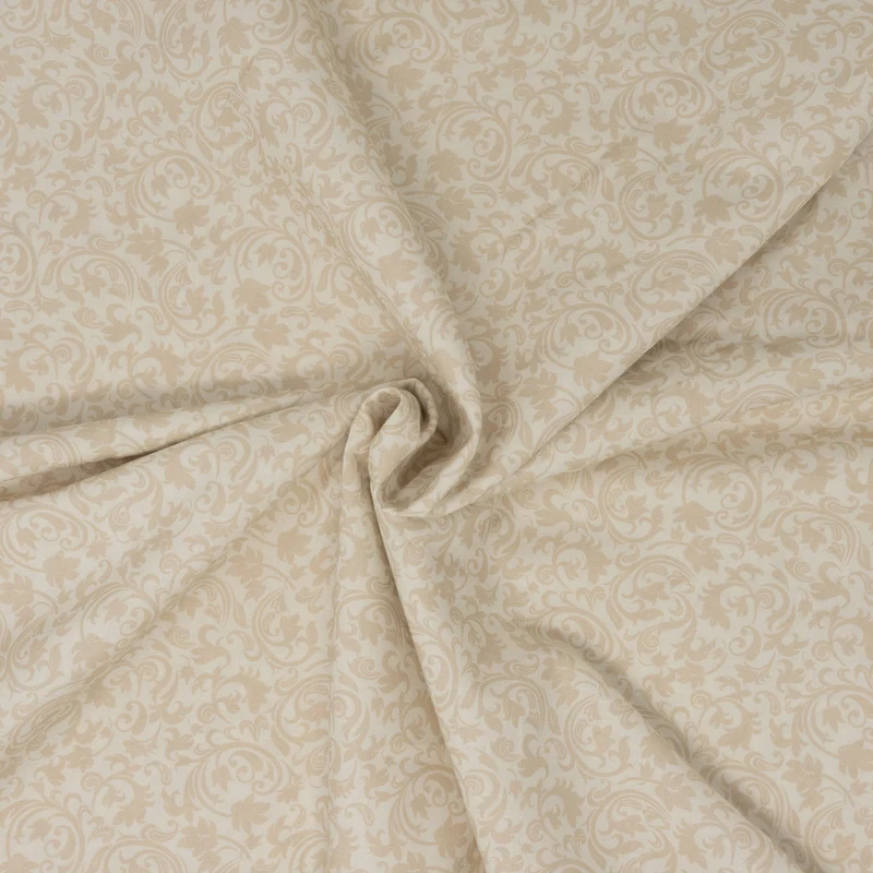 Roc-lon 100% Cotton, 108" Wide, Quilt Backing, Baroque Beige Pattern, Cut by Yard