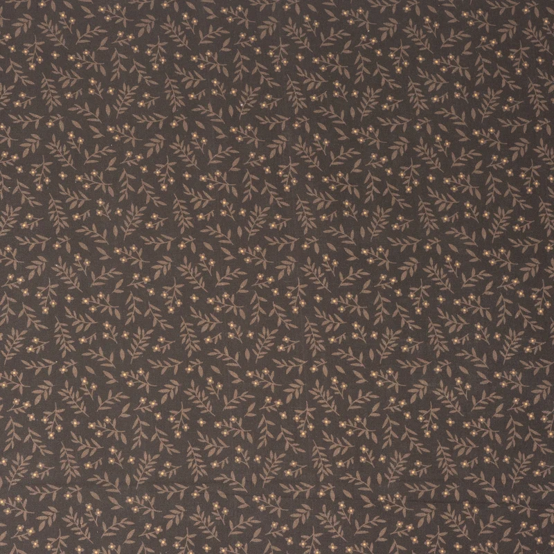 Roc-lon 100% Cotton, 108" Wide, Quilt Backing, Packed Floral Chocolate, Cut By Yard