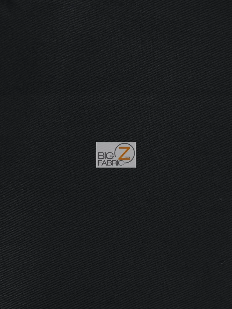 Solid 100% Cotton Twill Fabric / Black / Sold By The Yard