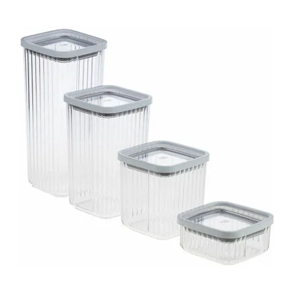Vip Ahmet Bewaarbakjes – 4 Parça Set (Vierkant) Vp-325