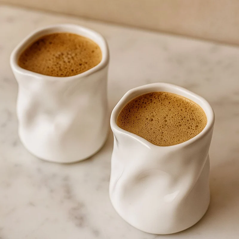 Bavary Wave Beyaz Su Bardağı 2 Parça. Set | 350 ml Beyaz