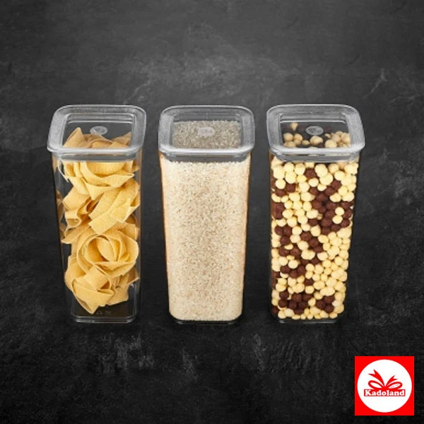Vip Ahmet Sude Kare Saklama Kap Seti - 2 Litrelik 3lü Set | Vp-266