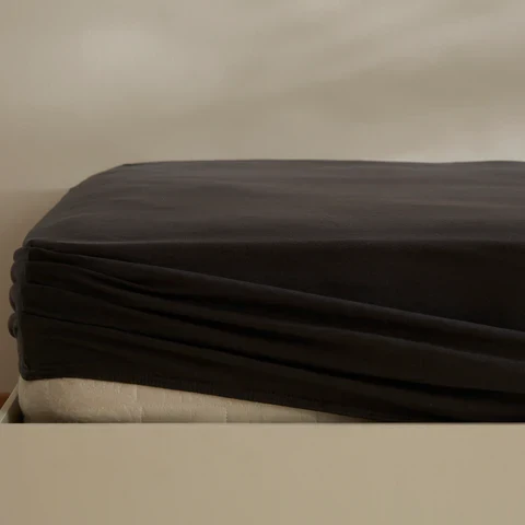 Karaca Home Jersey Hoeslaken, 100x200+30 cm, Antraciet