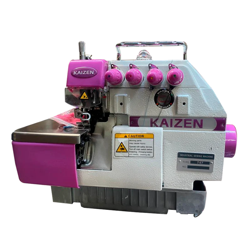 MÁQUINA OVERLOCK KAIZEN PINK 747 TABLERO ALTO