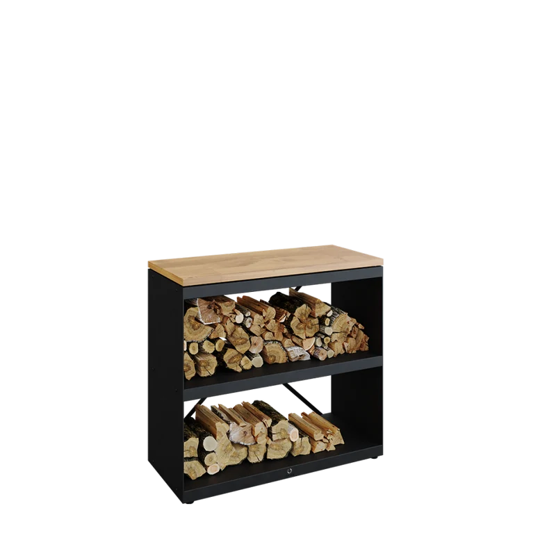 Wood Storage Black Dressoir