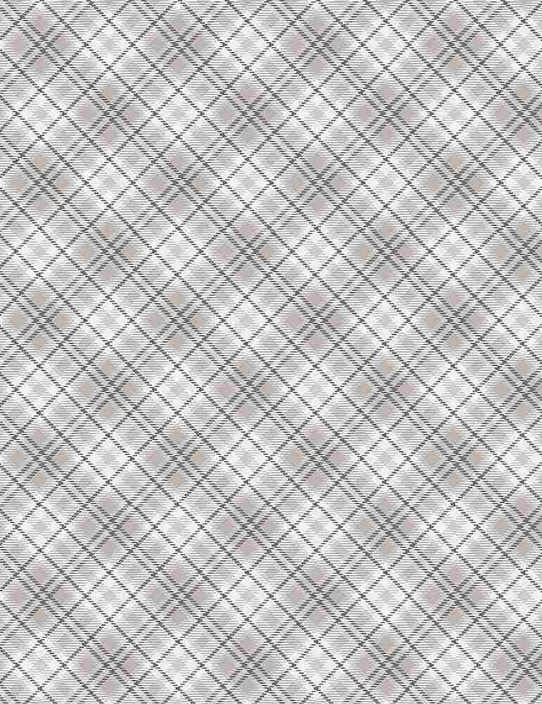 Cream Winter Light Bias Plaid