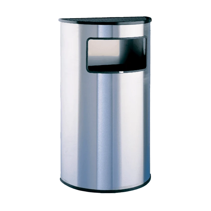 JOFEL Contentor de Cinzas e Resíduos Semicircular - Inox – Balde interior