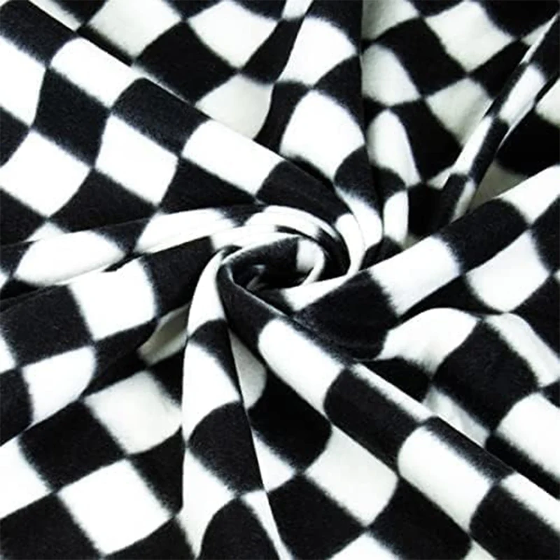 Polar Fleece Fabric Checkers- Sold by the Yard