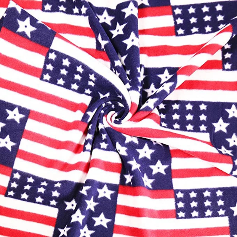 Polar Fleece Fabric American Flag- Sold by the Yard
