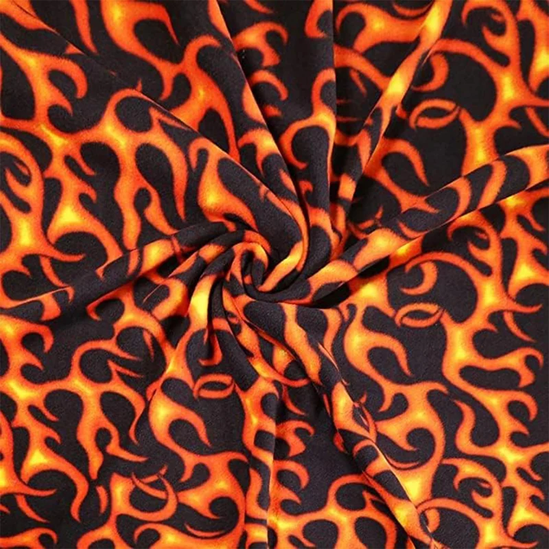 Polar Fleece Fabric Fire- Sold by the Yard