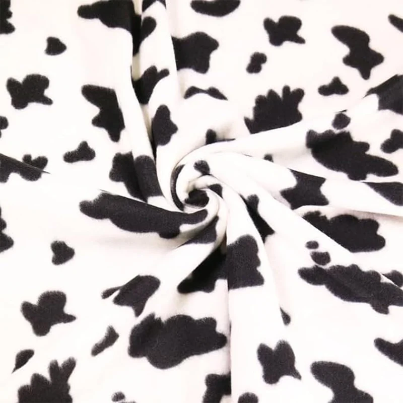 Polar Fleece Fabric Cow- Sold by the Yard