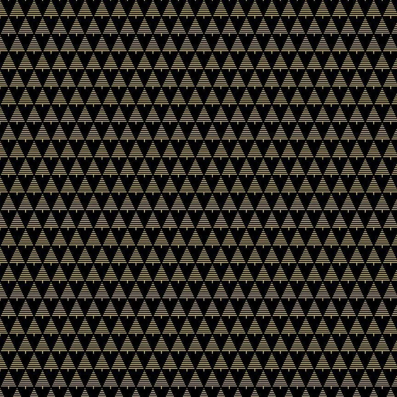 Lined Trees on Black Blender 100% Cotton Price per Yard