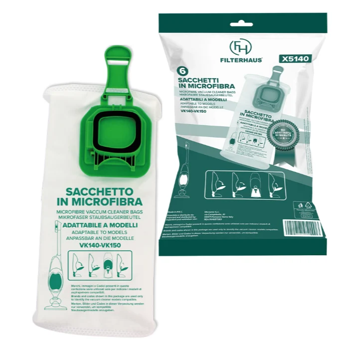 Sacchetti in Microfibra Adattabili VK140 – VK150 – Confezione da 6 p
