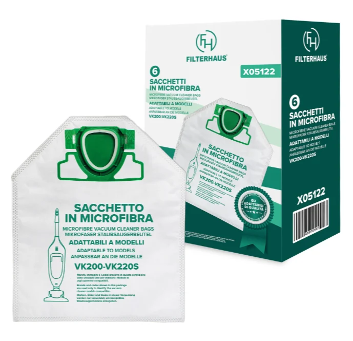 Sacchetti in Microfibra Adattabili VK200 – Confezione da 6 pezzi