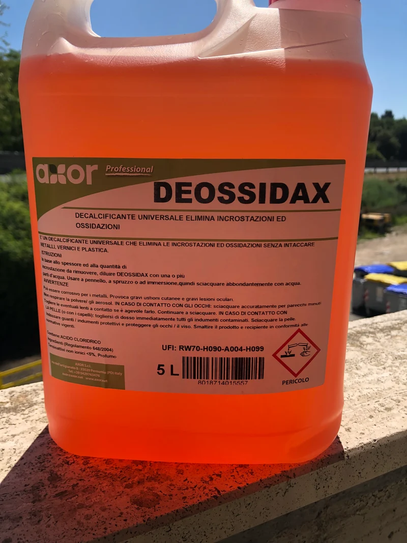 Decalcificante Professionale Deossidax per Boiler e Caldaie – Tanica da 5 Litri