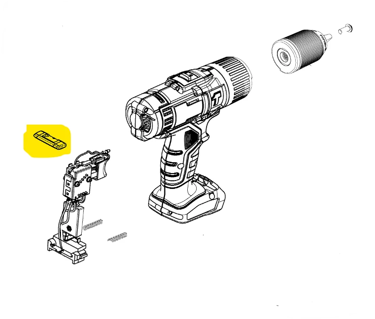 Attuatore per Trapano Elettrico Black+Decker - Codice 90569693-01