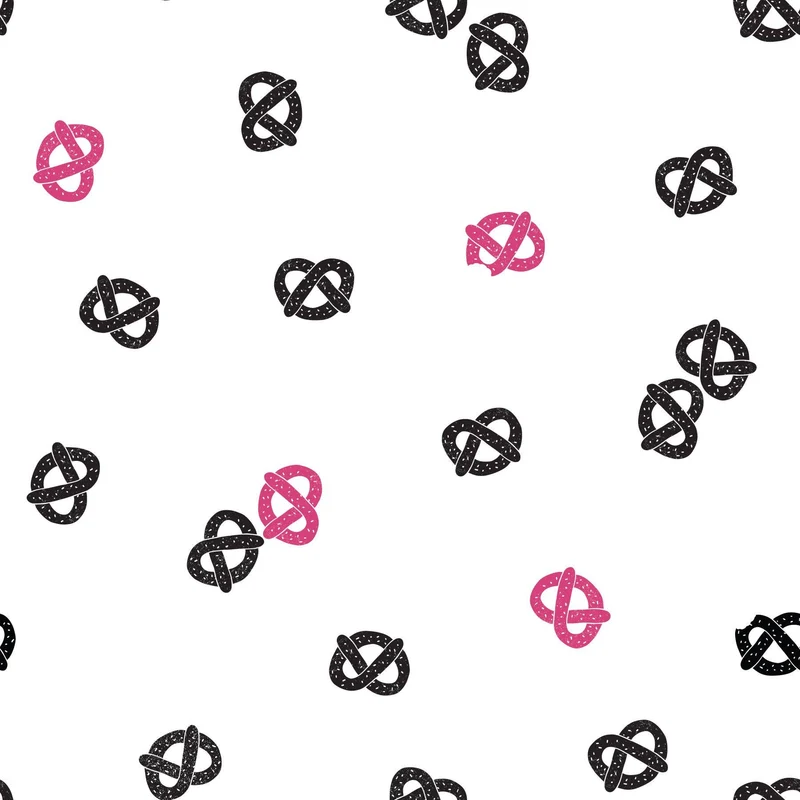 Falling Pretzels on White 100% Cotton Fabric Novelty