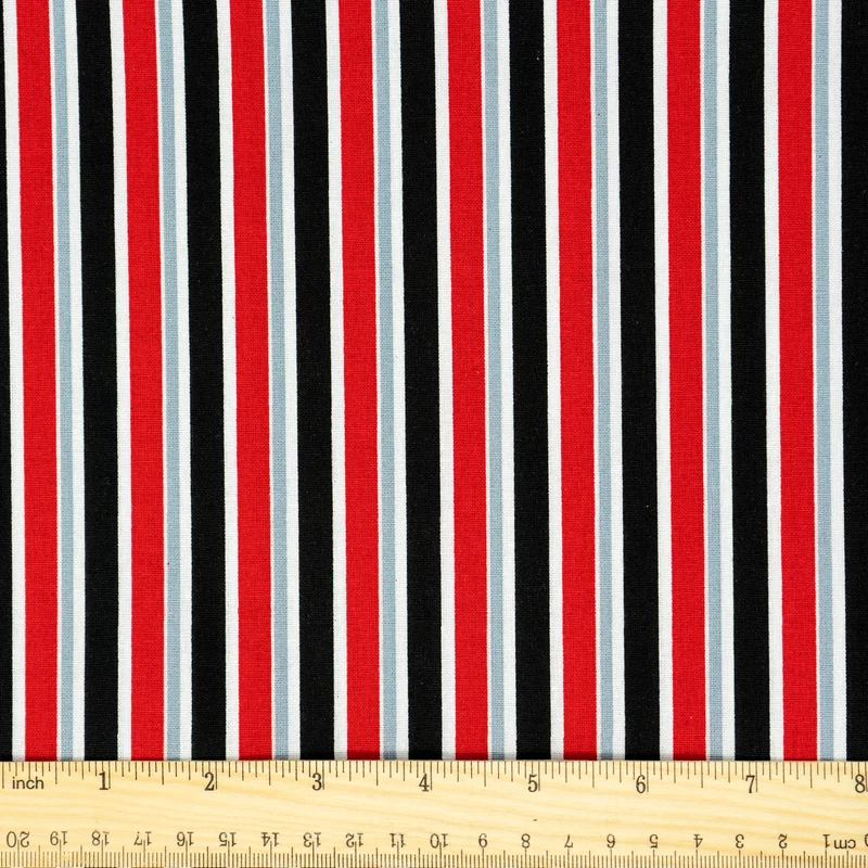 Stitch & Sparkle 100% Cotton, 44" Wide, Cut by the Yard, Sailor Stripes