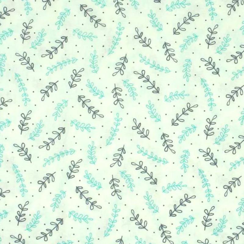 Stitch & Sparkle 100% Cotton, 44" Wide, Cut by the Yard, Farm Fields Aqua