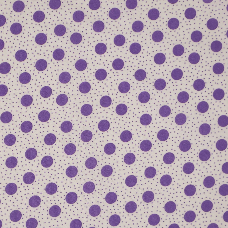 Stitch & Sparkle 100% Cotton, 44" Wide, Cut by the Yard, Far Near Dots Lilac Fabric