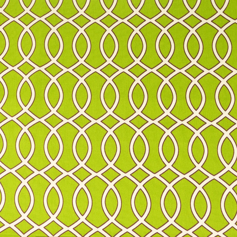 Stitch & Sparkle 100% Cotton Duck Print 45" Wide, Cut by the Yard, Ogee Green