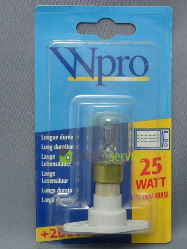 Lampadina per microonde con supporto attacco a base 25w Whirlpool