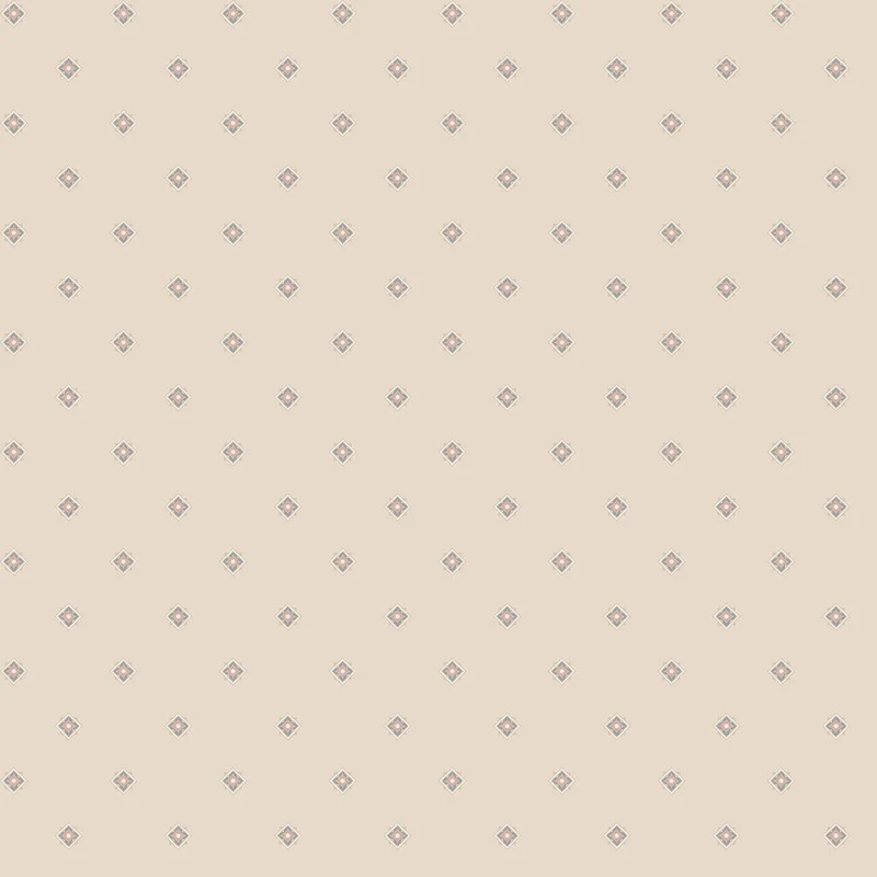 Geo Tan Meadow Blush 43"/44" Cotton Fabric Per Yard