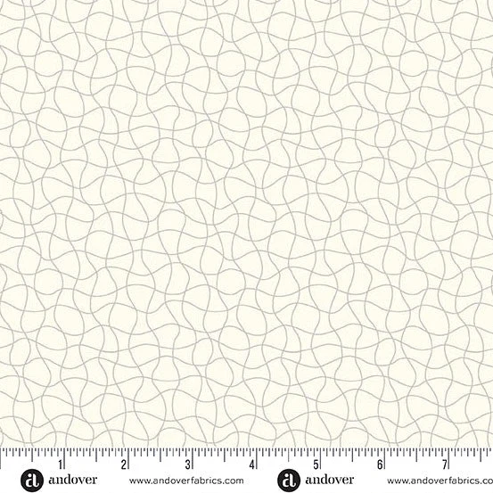 Chrome Drift Net Coastal Walk 108" Cotton Wideback Fabric per yard
