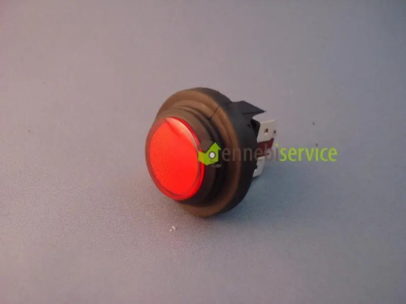 Interruttore bipolare luminoso tondo rosso c-soffietto per vaporetto ecopro 3000 Polti