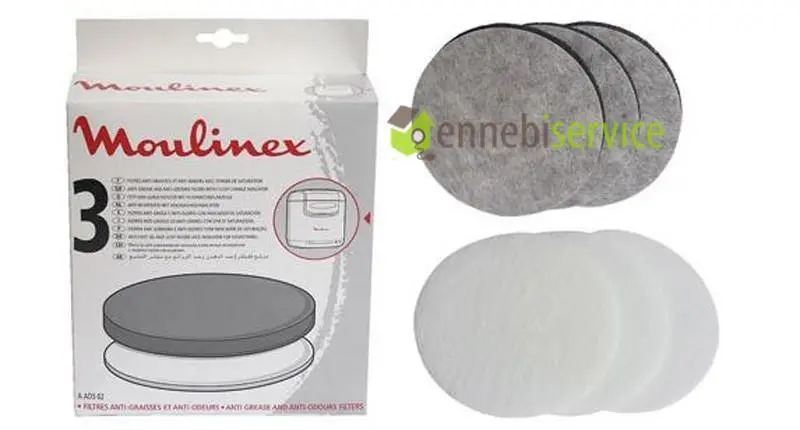 Filtro friggitice Moulinex antigrasso + antiodore 6 pz