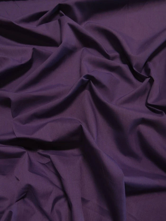 Poly Cotton Solid Fabric 58"/60" Width / Eggplant / Sold By The Yard
