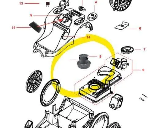 Motore per aspirapolvere c100/c110/c115 Polti originale