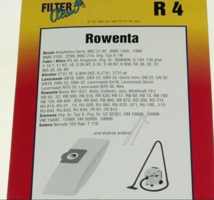 Sacchetti per bidone aspirapolvere r4 Ennebiservice