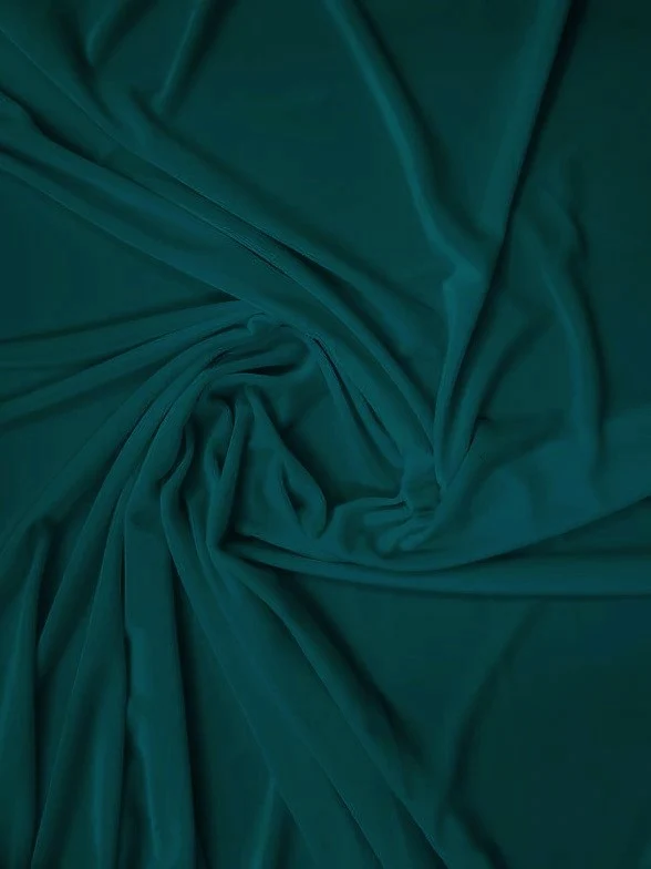 Stretch Velvet Velour Spandex 360 Grams Costume Fabric / Teal / Sold By The Yard