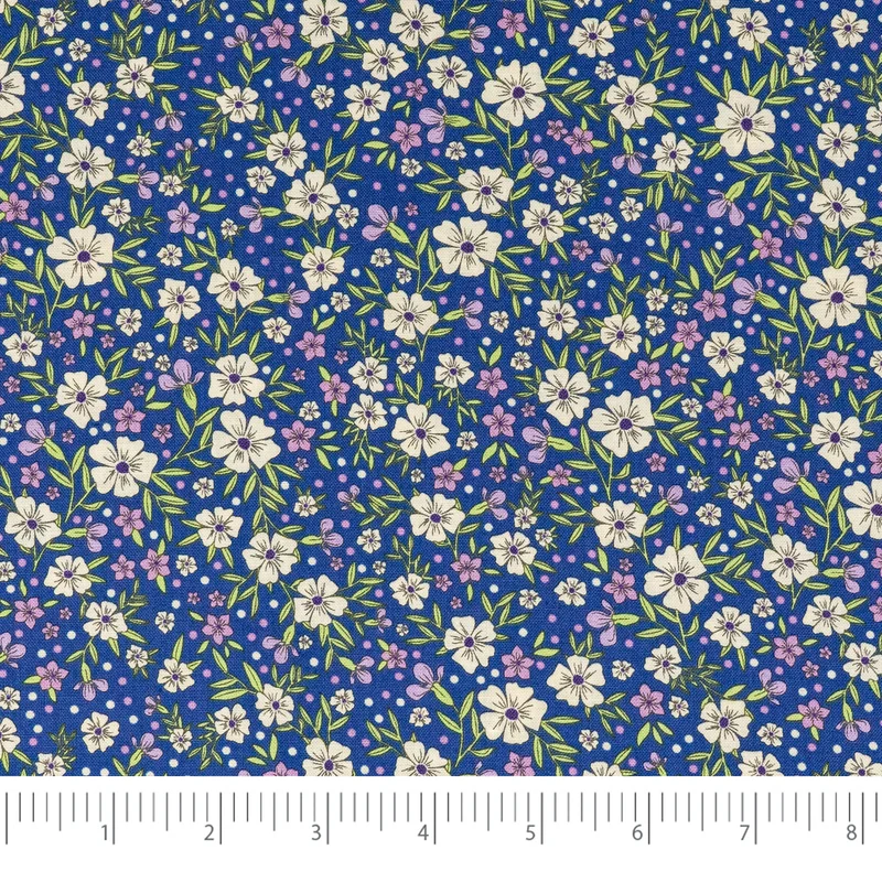 SINGER® Fabric, 100% Cotton, 44 Inch Wide, Purple Packed Floral, Cut by the Yard