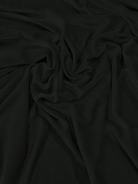 GLITTER STRETCH VELVET 360 GRAMS SPANDEX FABRIC / Black / Sold by the Yard