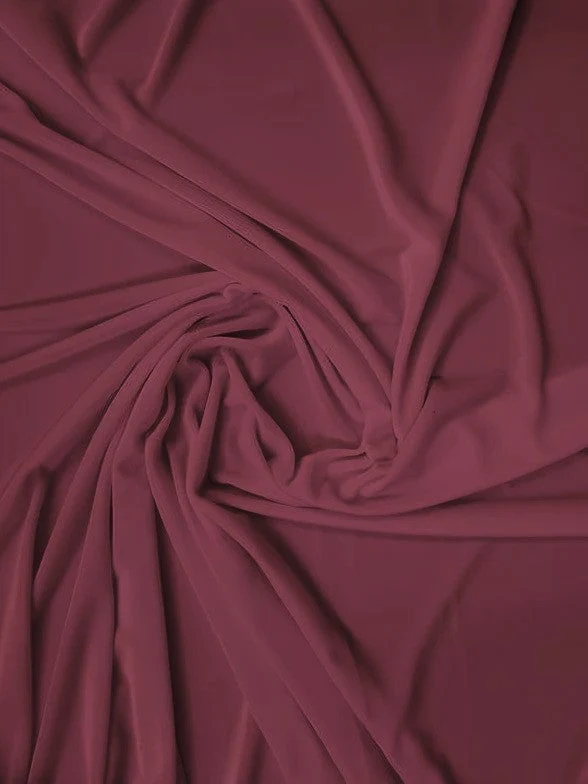 Stretch Velvet Velour Spandex 360 Grams Costume Fabric / Dark Mauve / Sold By The Yard