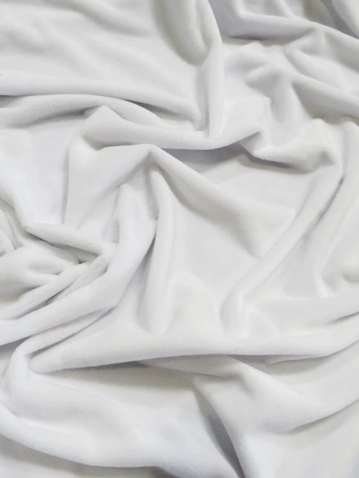 White Minky Solid Baby Soft Fabric